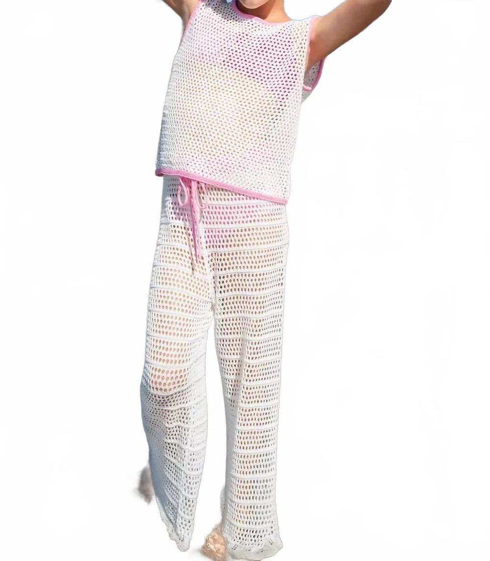 NEW PQ SWIM girls chloe set in white